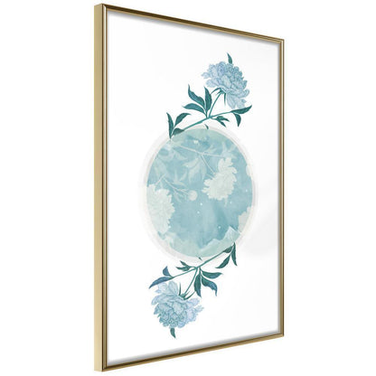 Botanical Wall Art - World in Shades of Blue-artwork for wall with acrylic glass protection