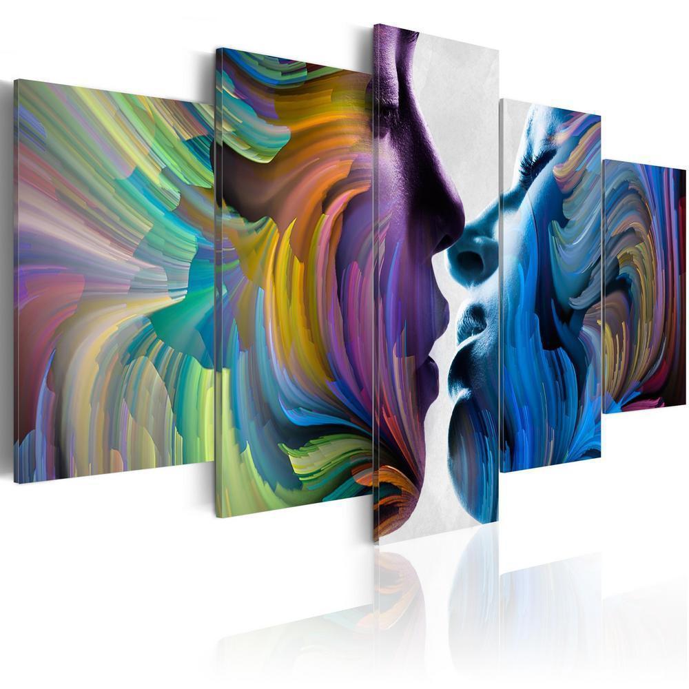 Canvas Print - Kiss of Colours-ArtfulPrivacy-Wall Art Collection
