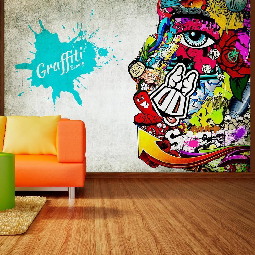 Wall Mural - Graffiti beauty-Wall Murals-ArtfulPrivacy