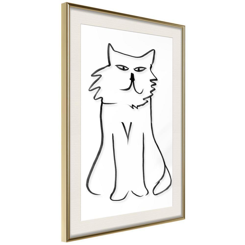 Black and White Framed Poster - Hungry for Attention-artwork for wall with acrylic glass protection