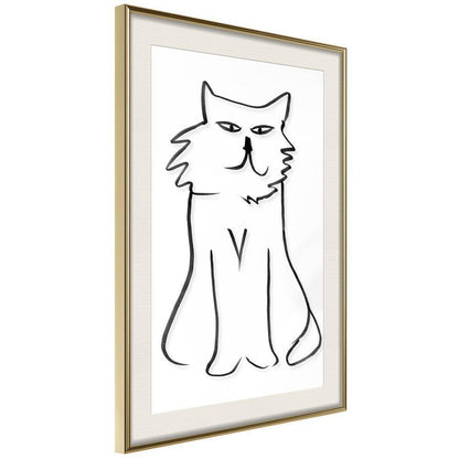 Black and White Framed Poster - Hungry for Attention-artwork for wall with acrylic glass protection