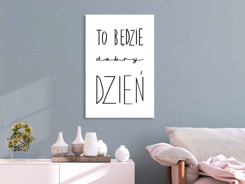 Canvas Print - Art of Words (1-part) - Inspirational Black Text on White-ArtfulPrivacy-Wall Art Collection