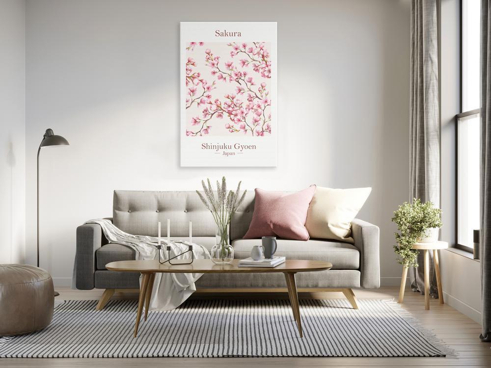 Impression sur toile - Sakura (1 partie) verticale