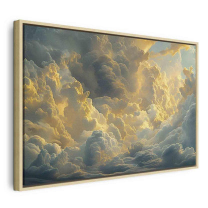 Impression sur toile - Dernier souffle du jour : nuages illuminés par la lueur du soir