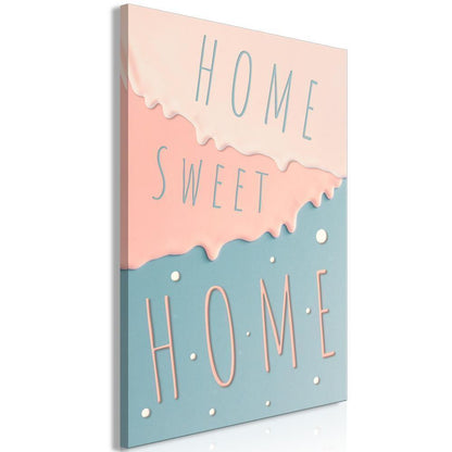 Canvas Print - Inscriptions: Home Sweet Home (1 Part) Vertical-ArtfulPrivacy-Wall Art Collection