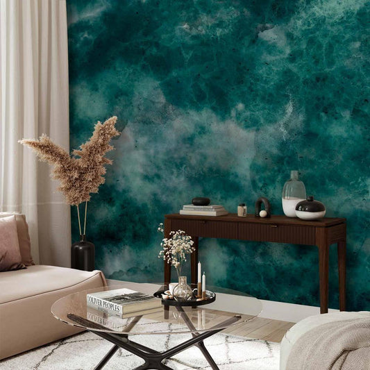 Wall Mural - Malachite respite - modernist abstract background with texture