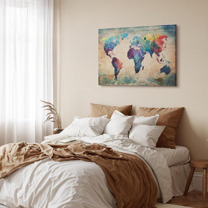 Canvas Print - Rainbow-hued map-ArtfulPrivacy-Wall Art Collection