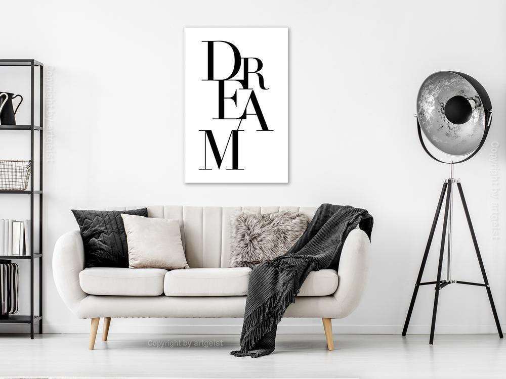 Canvas Print - Black Dream (1 Part) Vertical-ArtfulPrivacy-Wall Art Collection