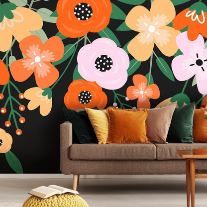 Wall Mural - Colorful Bloom - Second Variant