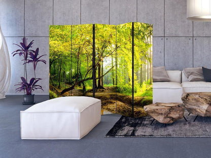 Decorative partition-Room Divider - Forest Clearing II-Folding Screen Wall Panel by ArtfulPrivacy