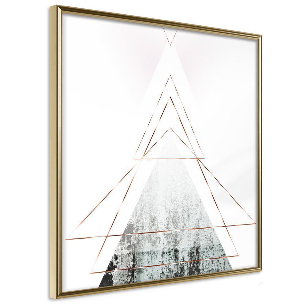 Abstract Poster Frame - Snow-Capped Peak (Square)-artwork for wall with acrylic glass protection