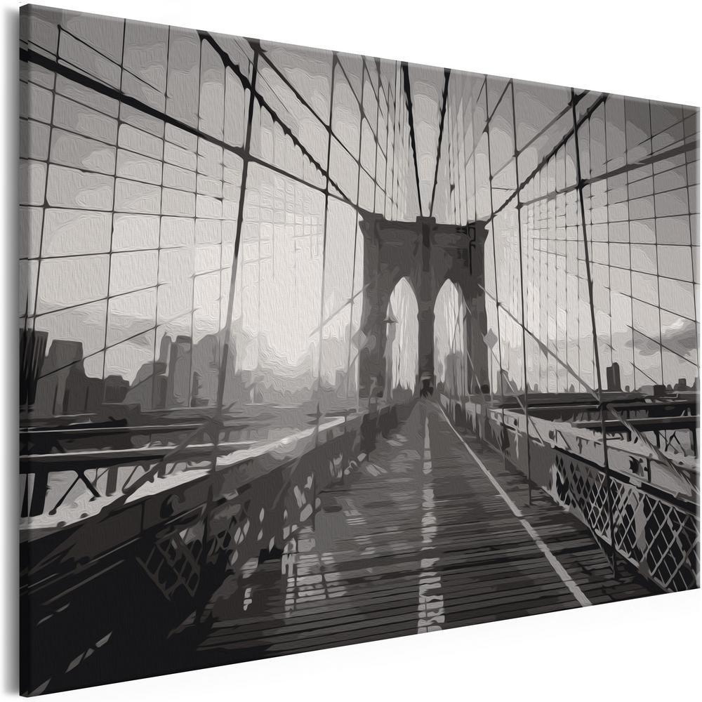 Start learning Painting - Paint By Numbers Kit - New York Bridge - new hobby