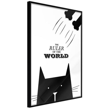 Typography Framed Art Print - Bossy Cat-artwork for wall with acrylic glass protection