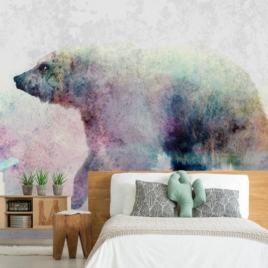 Wall Mural - Lonely Bear-Wall Murals-ArtfulPrivacy