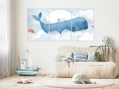 Canvas Print - Dream Of Whales (3 Parts)-ArtfulPrivacy-Wall Art Collection