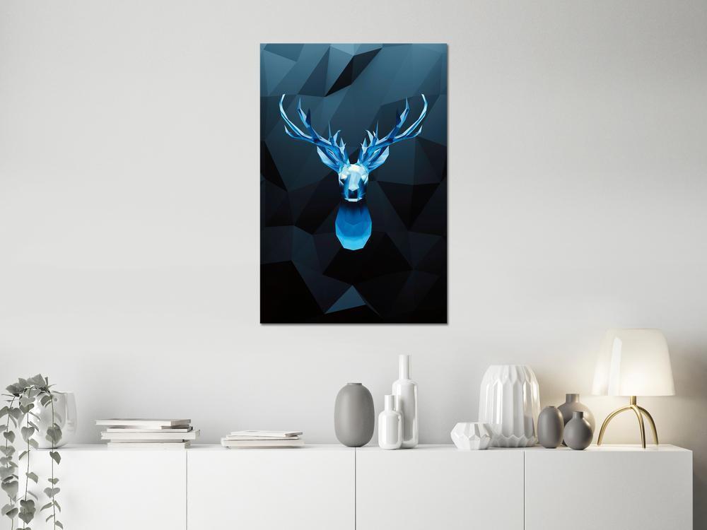 Canvas Print - Ice Deer (1 Part) Vertical-ArtfulPrivacy-Wall Art Collection