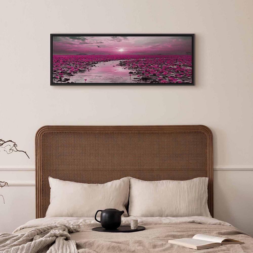 Canvas Print - Lilies and Sunset (1 Part) Narrow