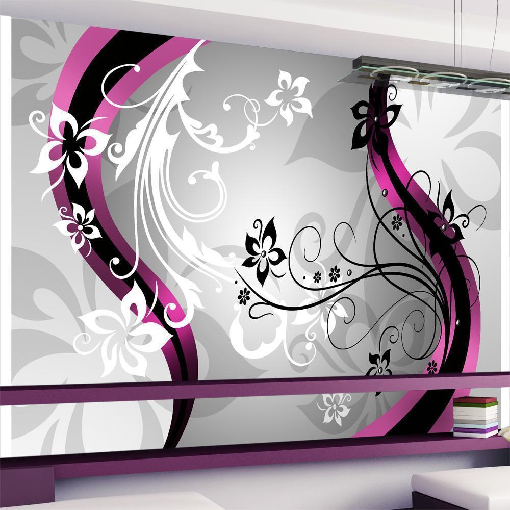 Wall Mural - Art-flowers (pink)-Wall Murals-ArtfulPrivacy