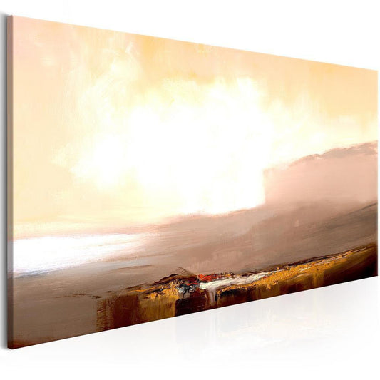 Canvas Print - Beginning of the End (1 Part) Beige Narrow-ArtfulPrivacy-Wall Art Collection