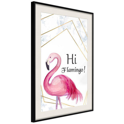 Typography Framed Art Print - Pink Visitor-artwork for wall with acrylic glass protection