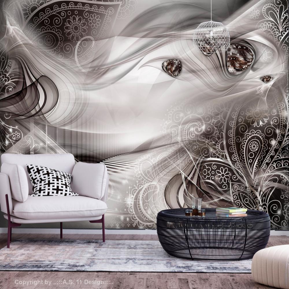 Wall Mural - Autumn Evenings (Grey)-Wall Murals-ArtfulPrivacy