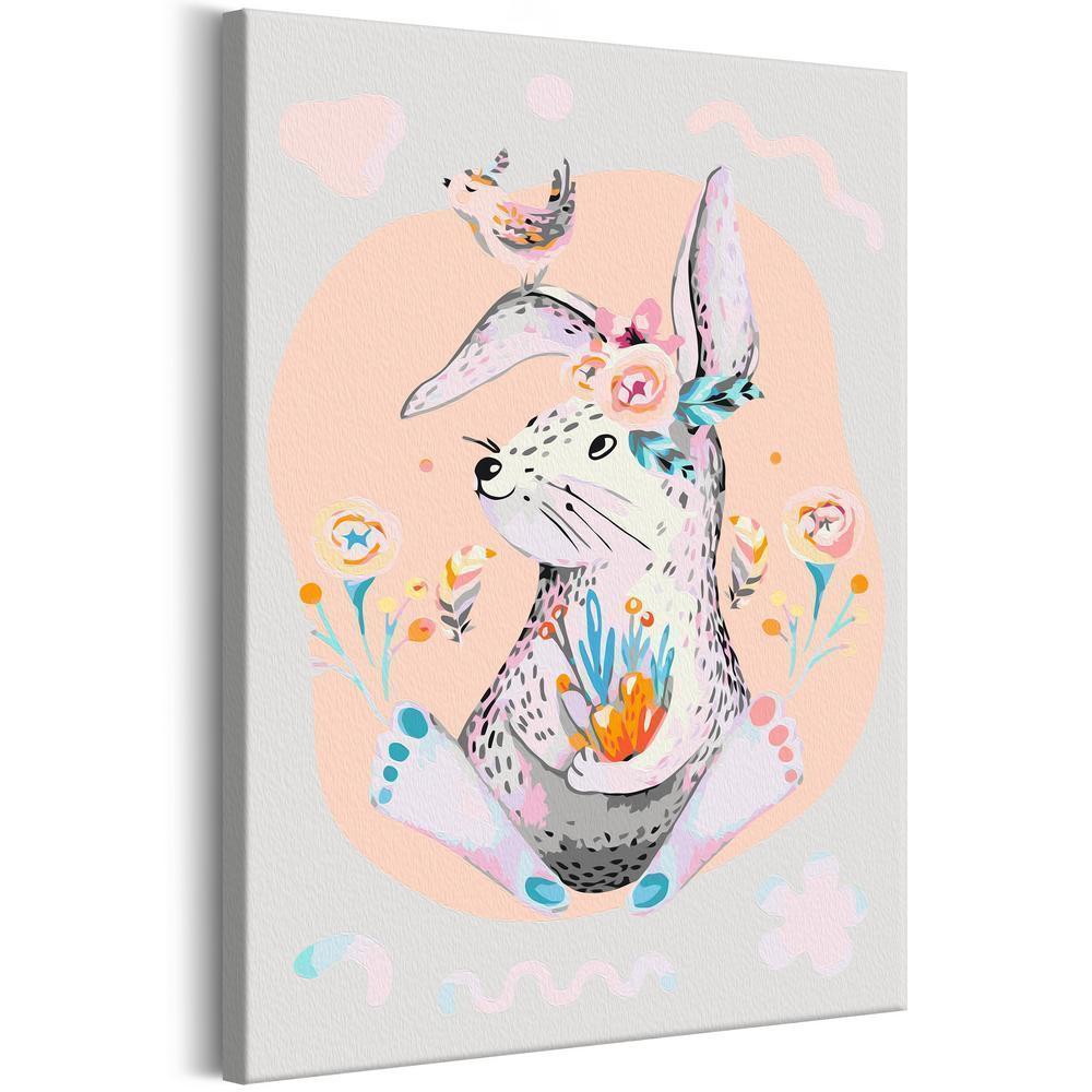 Start learning Painting - Paint By Numbers Kit - Colourful Rabbit - new hobby