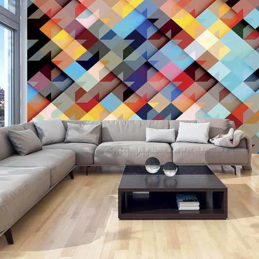 Wall Mural - Colour Patchwork-Wall Murals-ArtfulPrivacy