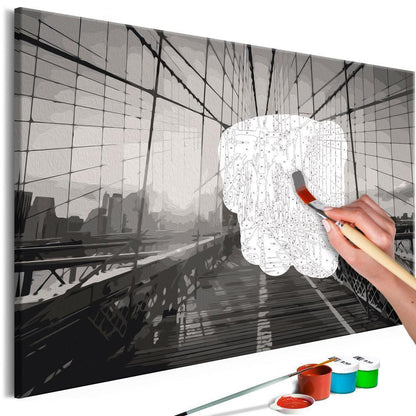 Start learning Painting - Paint By Numbers Kit - New York Bridge - new hobby