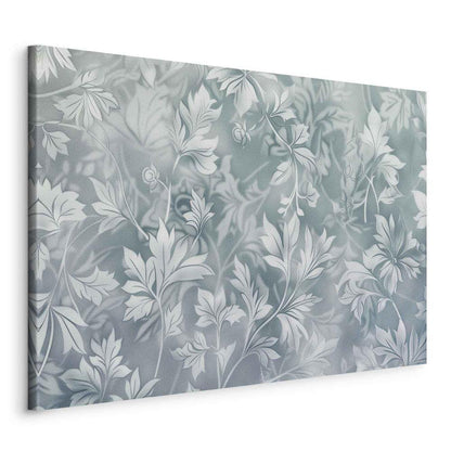 Canvas Print - Ornaments in Worn Muted Turquoises: Delicate Plant Pattern