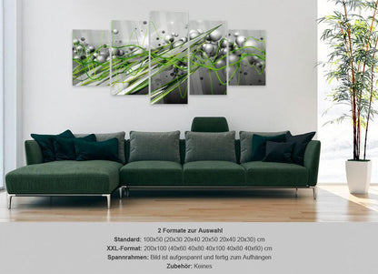 Durable Plexiglas Decorative Print - Acrylic Print - Green Rhythm - ArtfulPrivacy
