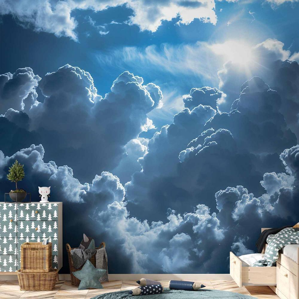 Wall Mural - Animated Scenery: The Sun Battling with Clouds