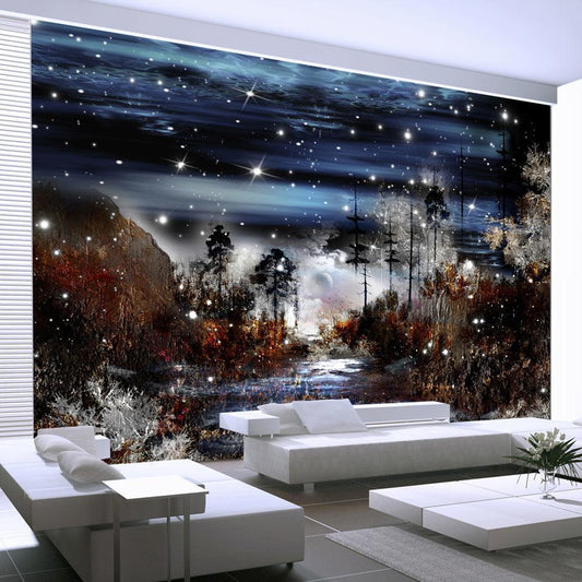 Wall Mural - Night in the forest-Wall Murals-ArtfulPrivacy