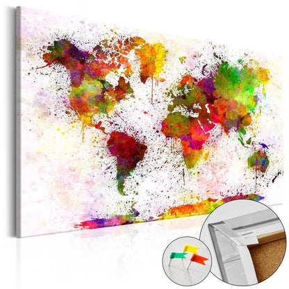 Cork board Canvas with design - Decorative Pinboard - Artistic World-ArtfulPrivacy