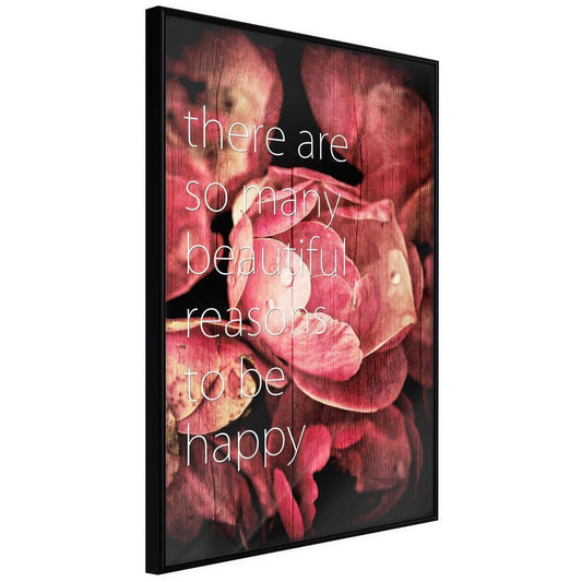 Botanical Wall Art - Many Reasons to Be Happy-artwork for wall with acrylic glass protection