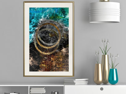 Golden Art Poster - Dark Matter II-artwork for wall with acrylic glass protection
