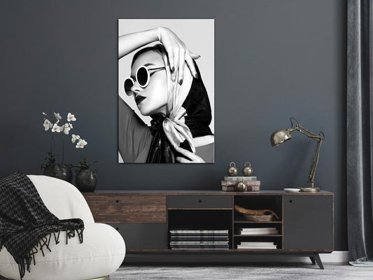 Canvas Print - Stylish Lady (1 Part) Vertical-ArtfulPrivacy-Wall Art Collection