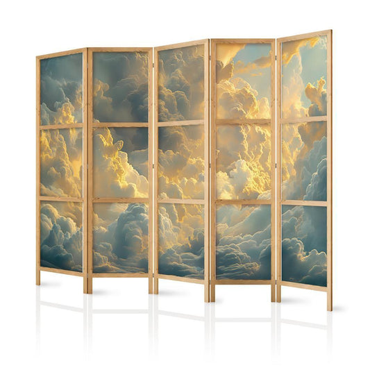 Japanese Room Divider - Last Breath of the Day: Clouds Illuminated by Evening Glow