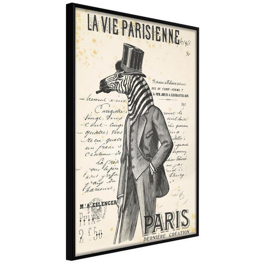 Typography Framed Art Print - The Parisian Life-artwork for wall with acrylic glass protection