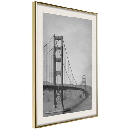 Wall Art Framed - Bridge in San Francisco II-artwork for wall with acrylic glass protection