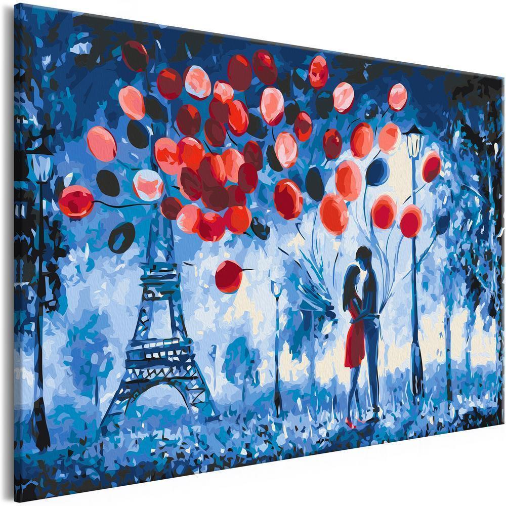 Start learning Painting - Paint By Numbers Kit - Night in Paris - new hobby