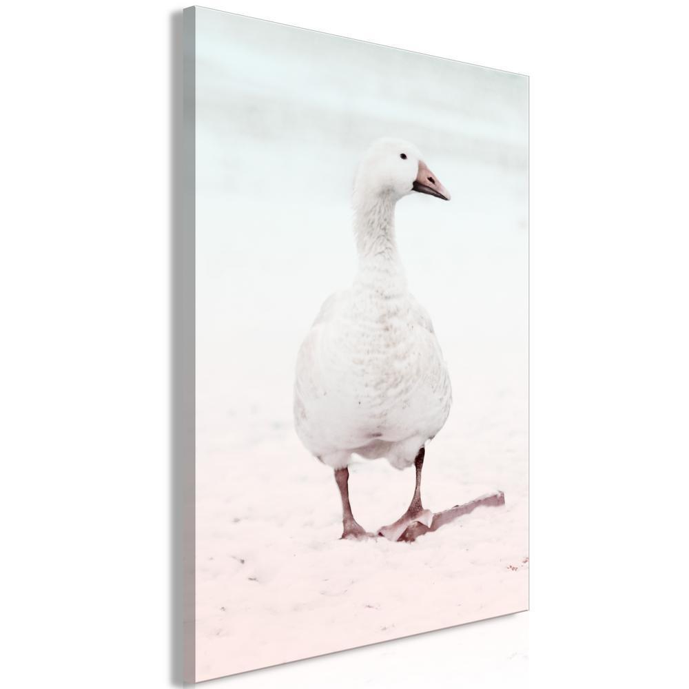 Canvas Print - Winter Duck (1 Part) Vertical-ArtfulPrivacy-Wall Art Collection