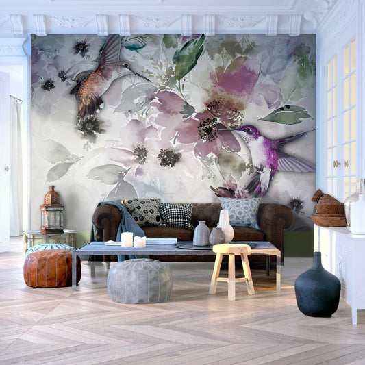 Wall Mural - Nature in Watercolor-Wall Murals-ArtfulPrivacy