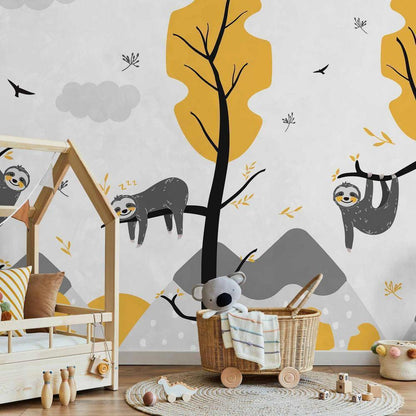 Wall Mural - Cute Sloths