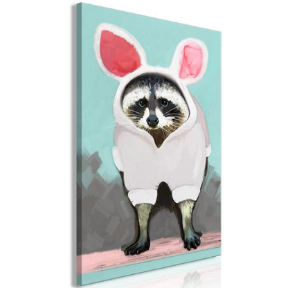 Canvas Print - Raccoon or Hare? (1 Part) Vertical-ArtfulPrivacy-Wall Art Collection