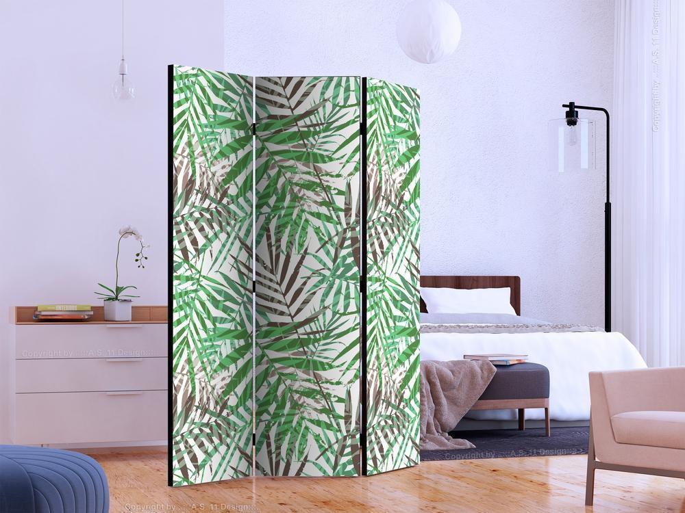 Decorative partition-Room Divider - Wild Leaves-Folding Screen Wall Panel by ArtfulPrivacy
