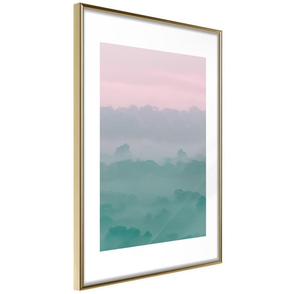 Framed Art - Morning Fog-artwork for wall with acrylic glass protection