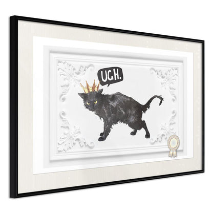 Frame Wall Art - Cat Rules I-artwork for wall with acrylic glass protection