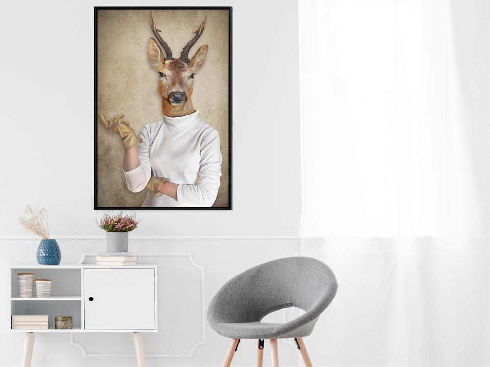 Frame Wall Art - Animal Alter Ego: Capreolus-artwork for wall with acrylic glass protection