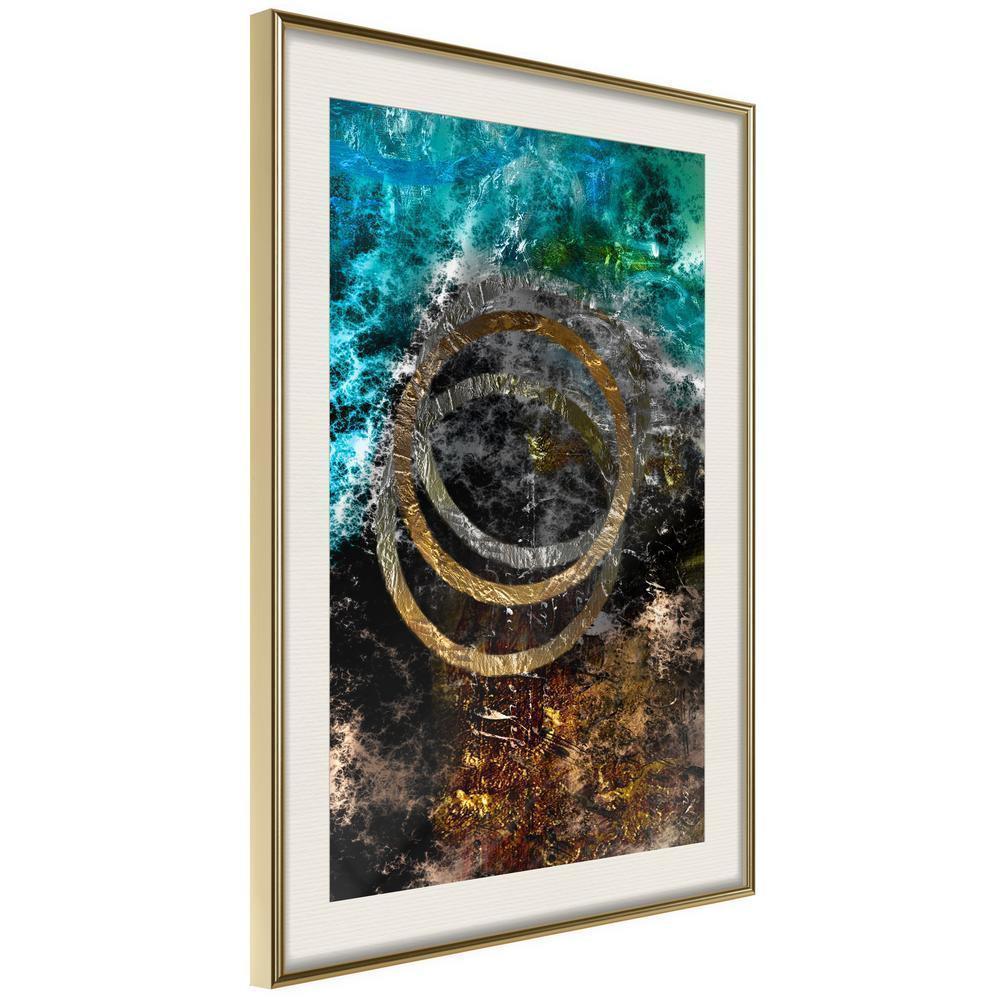 Golden Art Poster - Dark Matter II-artwork for wall with acrylic glass protection