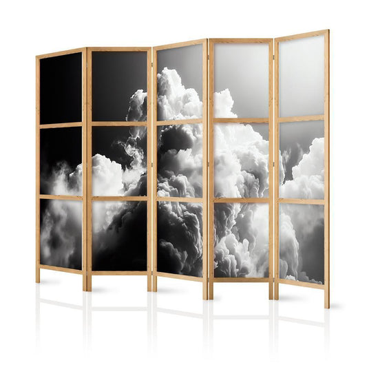 Japanese Room Divider - Clouds Like from Dreams: Let the Sun Illuminate Your Day – A Visual Feast